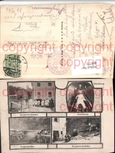 469772,Hallein Dürrnberg Bergbau Bergwerk Rutsche Mehrbildkarte