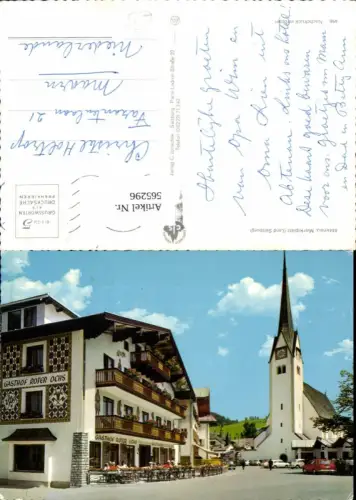 565296,Abtenau Marktplatz Kirche Auto VW Käfer