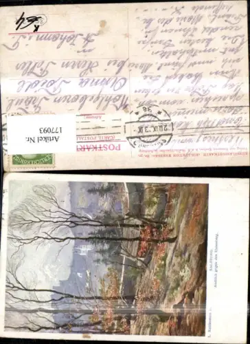 177093,Salzburg Ausblick geg. d. Untersberg Künstler Ak sign L Reiffenstein