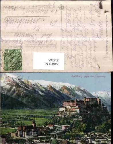 238065,Salzburg Festung geg. d. Untersberg