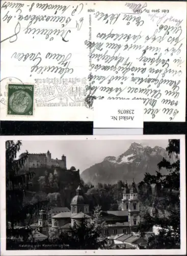 238076,Salzburg Teilansicht Kirche Festung v. Kapuzinergarten