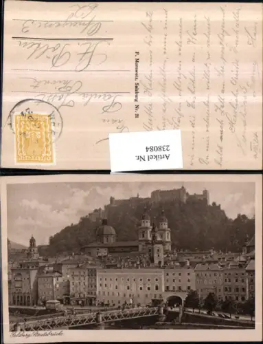 238084,Salzburg Teilansicht Festung Staatsbrücke Brücke