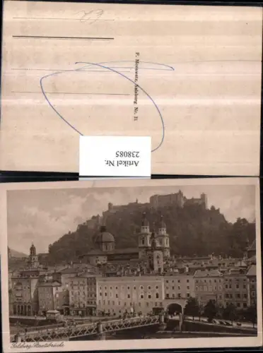 238085,Salzburg Teilansicht Festung Staatsbrücke Brücke