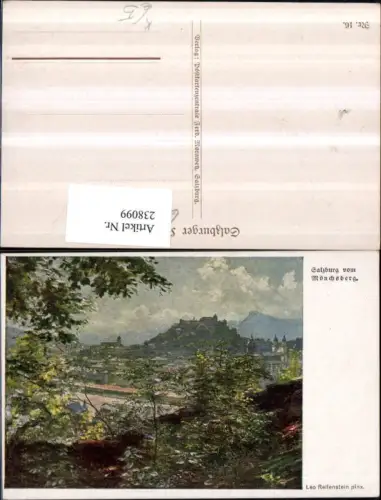 238099,Künstler AK Leo Reifenstein Salzburg Teilansicht v. Mönchsberg