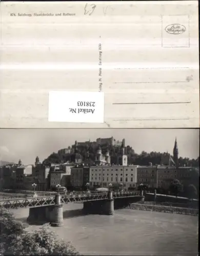 238103,Salzburg Teilansicht Staatsbrücke Brücke u. Rathaus