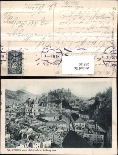 238109,Salzburg Totale v. Elektrischen Aufzug