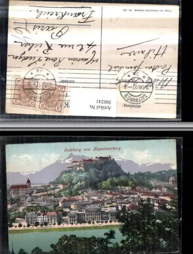 300241,Salzburg Totale m. Festung vom Kapuzinerberg Bergkulisse