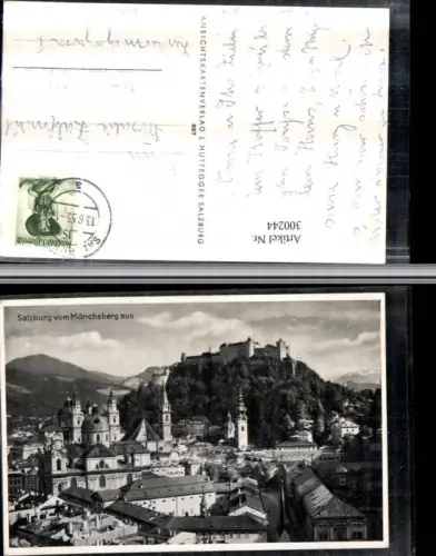 300244,Salzburg Teilansicht Kirche Festung vom Mönchsberg