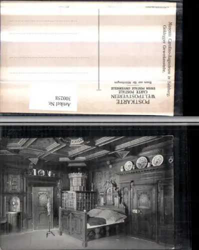 300258,Salzburg Museum Carolino-Augusteum Goldegger Gewerkenstube Bett Ofen