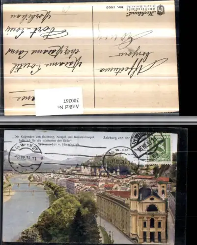 300267,Salzburg Totale m. Festung von d. Humboldt-Terrasse