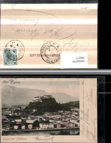 300277,Gruß aus Salzburg Totale m. Festung