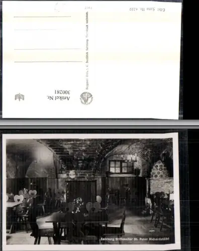 300281,Salzburg Stiftskeller St. Peter Richardstübl Innenansicht