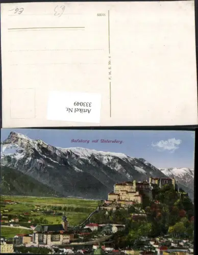 333049,Salzburg Teilansicht m. Festung geg. Untersberg Bergkulisse