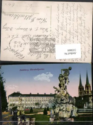 333064,Salzburg Mirabellgarten Statuen Kirchentürme