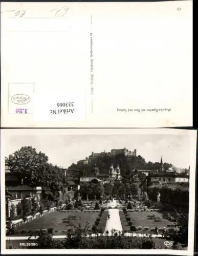 333066,Salzburg Mirabellgarten m. Dom u. Festung