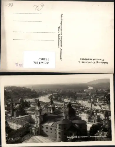 333067,Salzburg Teilansicht m. Domkirche u. Franziskanerkirche