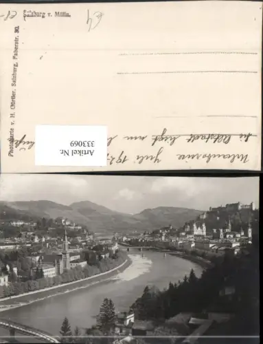 333069,Salzburg Totale von Mülln m. Festung