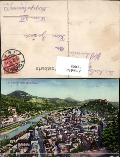 333076,Salzburg Totale vom Mönchsberg