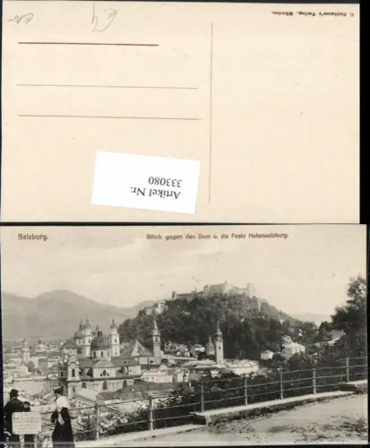 333080,Salzburg Teilansicht Blick geg. Dom u. Festung Hohensalzburg