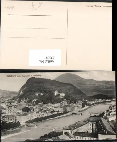333081,Salzburg Teilansicht geg. Kapuziner u. Gaisberg