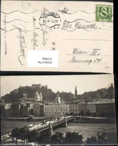 333082,Salzburg Teilansicht Staatsbrücke Brücke m. Festung