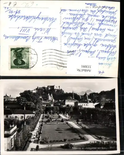 333091,Salzburg Mirabellgarten m. Blick zur Festung u. Hohen Göll