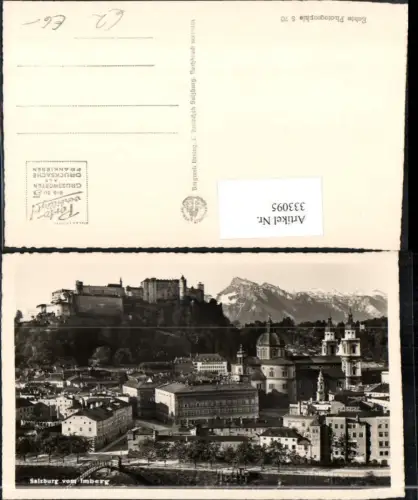 333095,Salzburg Teilansicht vom Imberg m. Festung Bergkulisse
