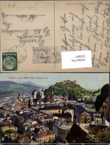 333097,Salzburg Totale vom Elektrischen Aufzug m. Festung pub Purger e Co 5917