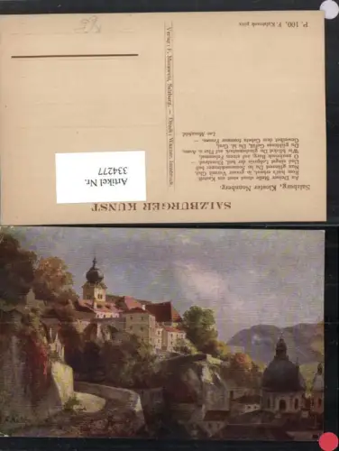 334277,Künstler AK F. Kulstrunk Salzburg Kloster Nonnberg Gedicht Text