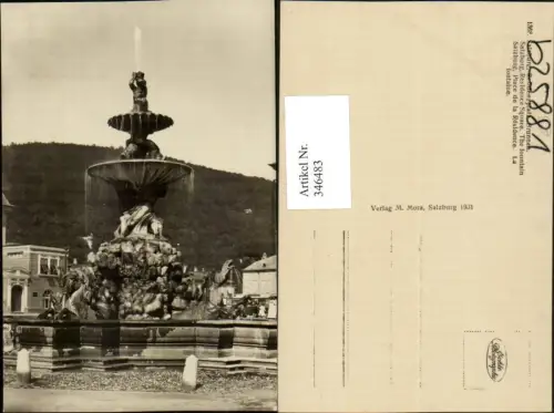 346483,Salzburg Residenzplatz Brunnen