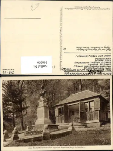 346506,Salzburg Das Zauberflötenhäuschen auf d. Kapuzinerberg Mozart Büste