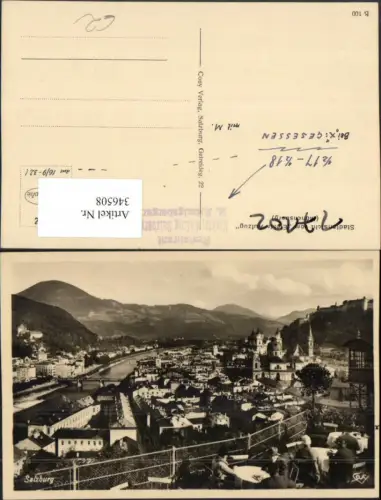 346508,Salzburg Totale vom Elektrischen Aufzug pub Cosy