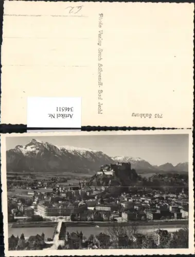 346511,Salzburg Totale m. Festung Bergkulisse