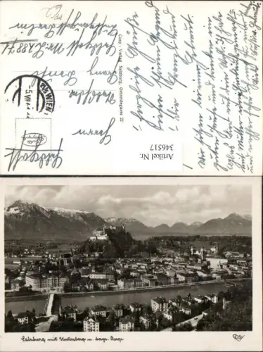 346517,Salzburg Totale m. Untersberg Bergkulisse Feldpost Nr. L28871 pub Cosy