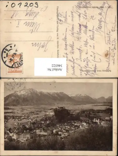346522,Salzburg Totale vom Kapuzinerberg Bergkulisse