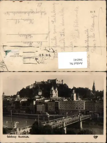 346541,Salzburg Teilansicht Staatsbrücke Brücke m. Festung pub Cosy