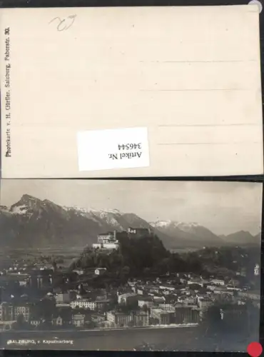 346544,Salzburg Totale vom Kapuzinerberg m. Festung Bergkulisse