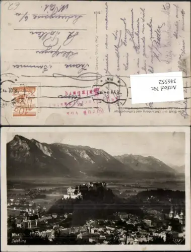 346552,Salzburg Totale m. Festung geg. Untersberg Bergkulisse pub Cosy