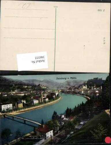 346555,Salzburg Totale von Mülln Brücke