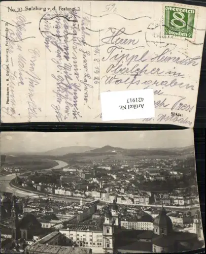 421917,Salzburg Totale von d. Festung pub H. Gürtler
