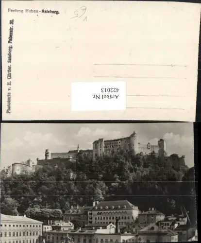 422013,Foto AK Salzburg Festung Hohensalzburg pub Foto H. Gürtler
