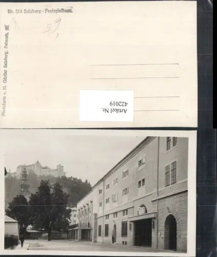 422019,Foto AK Salzburg Festspielhaus m. Festung pub Foto H. Gürtler