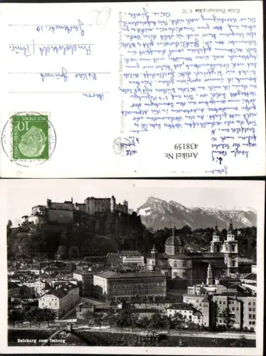 438159,Salzburg Teilansicht m. Festung vom Imberg Bergkulisse