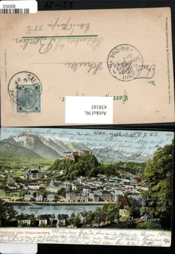 438163,Salzburg Totale vom Kapuzinerberg Bergkulisse