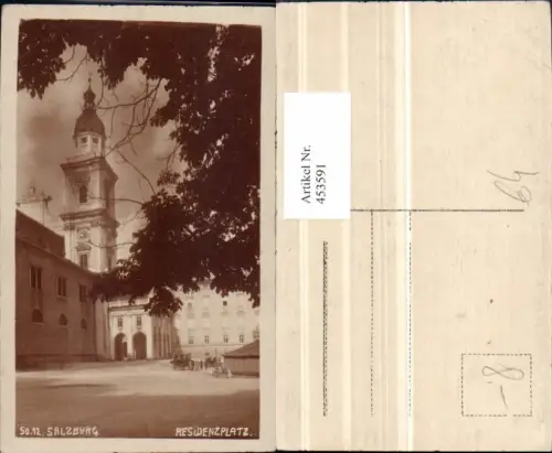 453591,Salzburg Residenzplatz Kirchenturm