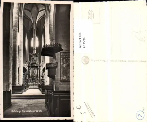 453594,Salzburg Franziskanerkirche Kirche Innenansicht