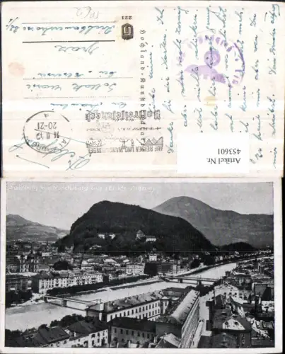 453601,Salzburg Teilansicht vom Mönchsberg Feldpost