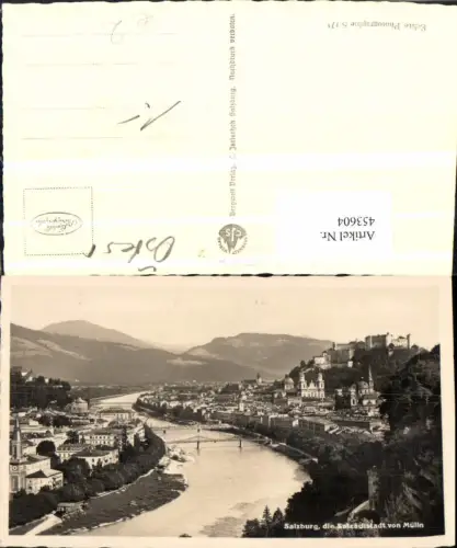 453604,Salzburg Totale m. Festung von Mülln