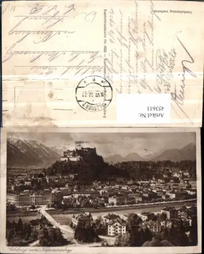 453611,Salzburg Totale m. Festung vom Kapuzinerberg Bergkulisse
