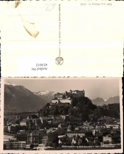 453612,Salzburg Teilansicht m. Festung Hohensalzburg Bergkulisse